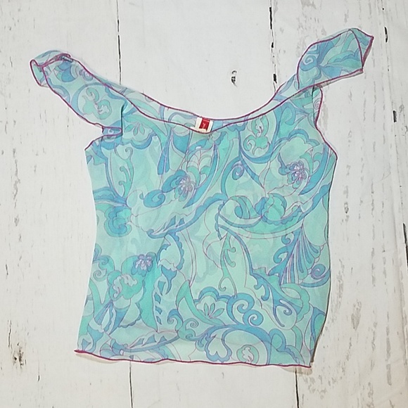 Sheer Top with Ruffle Straps - Picture 2 of 2